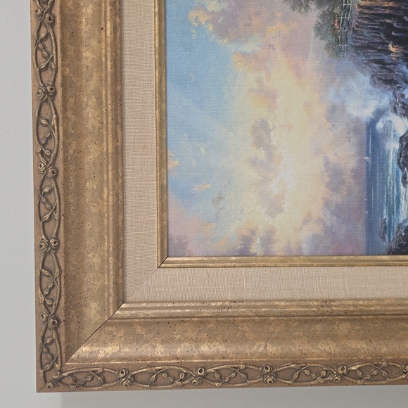 Signed Thomas Kinkade The Light of Peace Canvas With Certificate of Authenticity - Picture 3 of 17